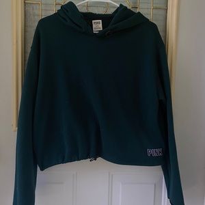 Emerald Green Cropped Sweatshirt